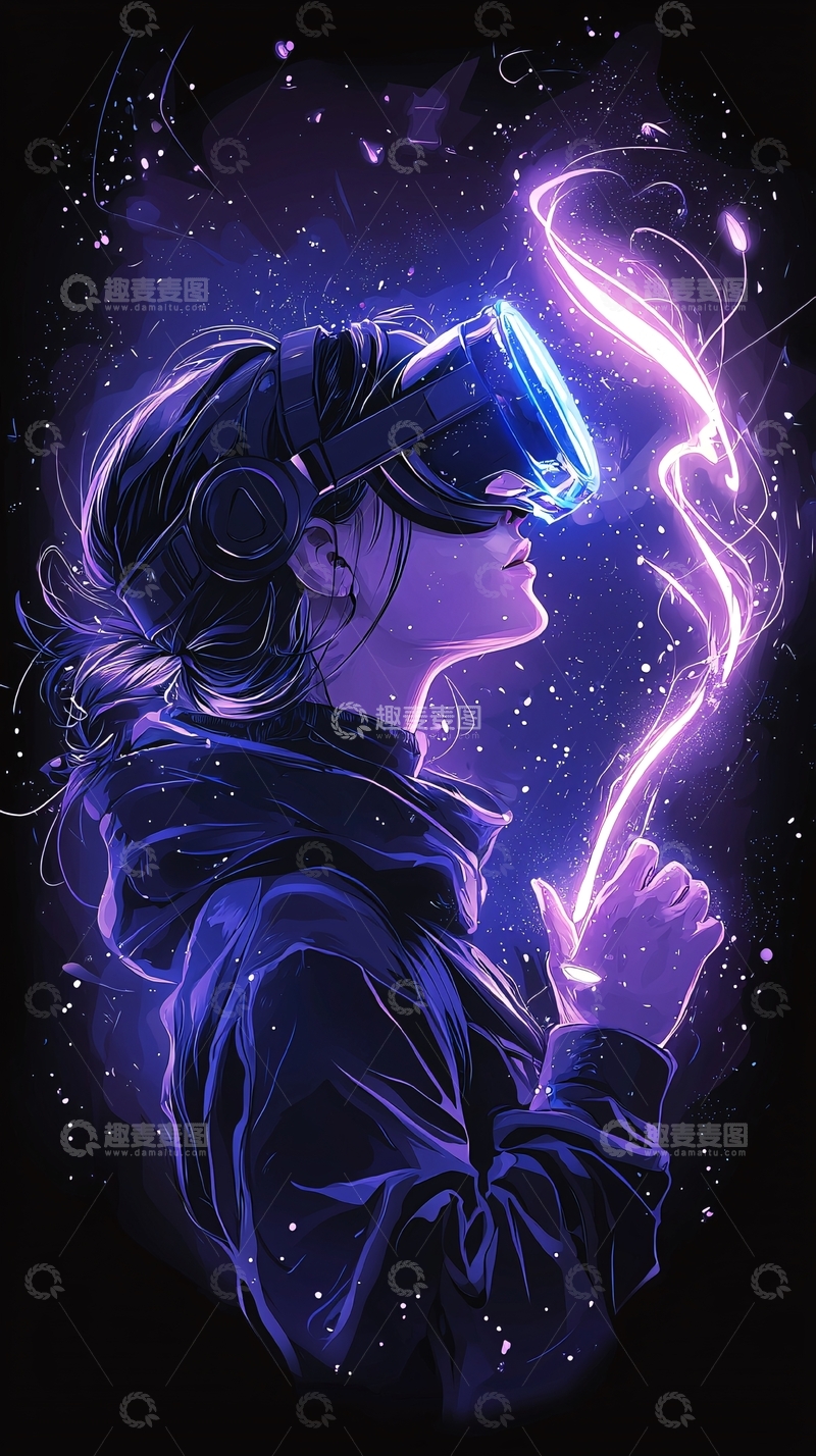 高清大图下载【趣麦麦图】虚拟现实与魔法的融合