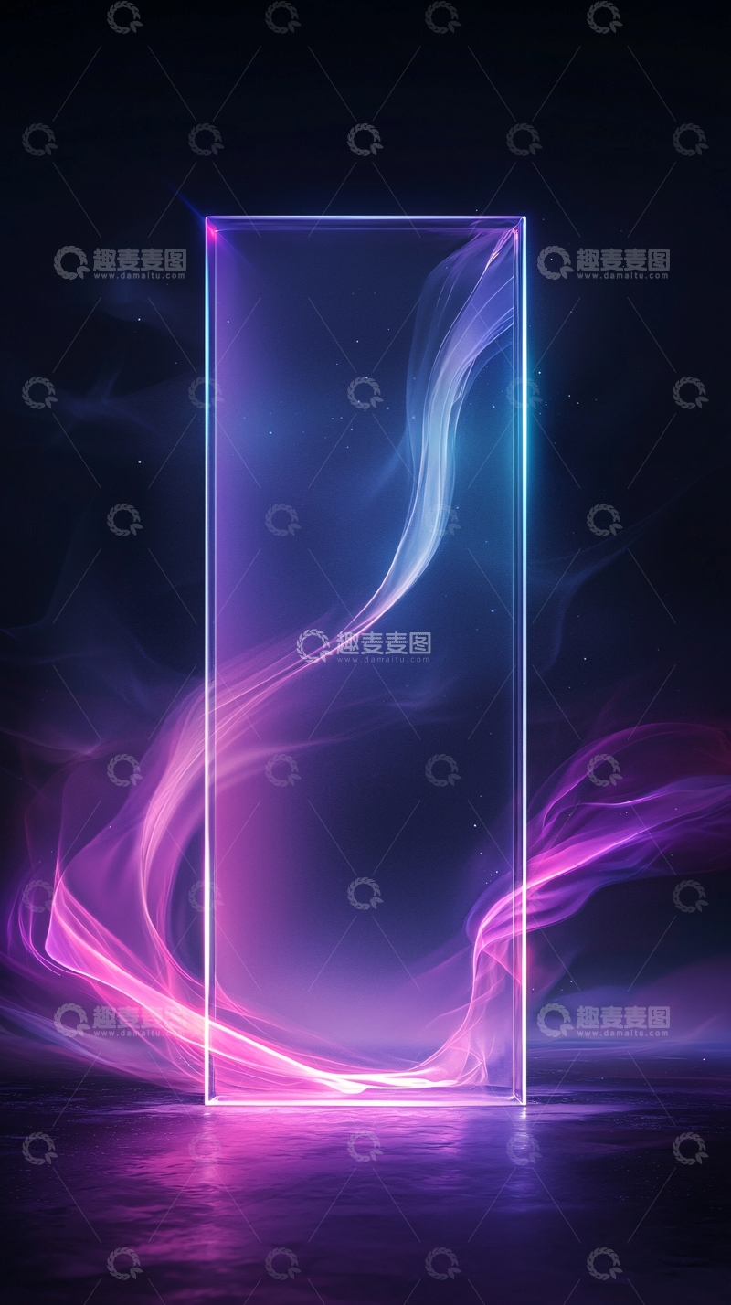 高清大图下载【趣麦麦图】梦幻光门背景素材