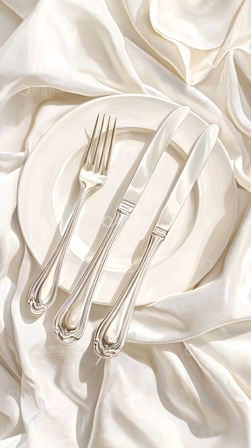 高清大图下载【趣麦麦图】优雅餐具摆盘图片