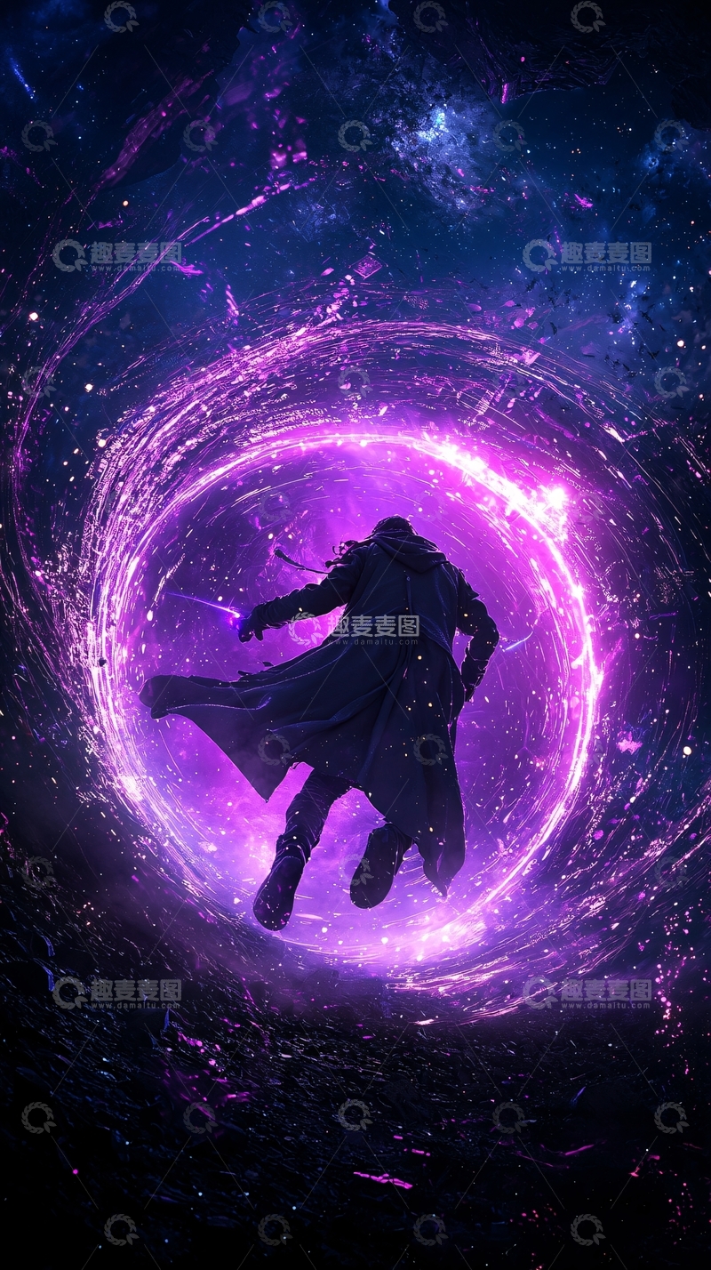 高清大图下载【趣麦麦图】穿越时空的神秘人物