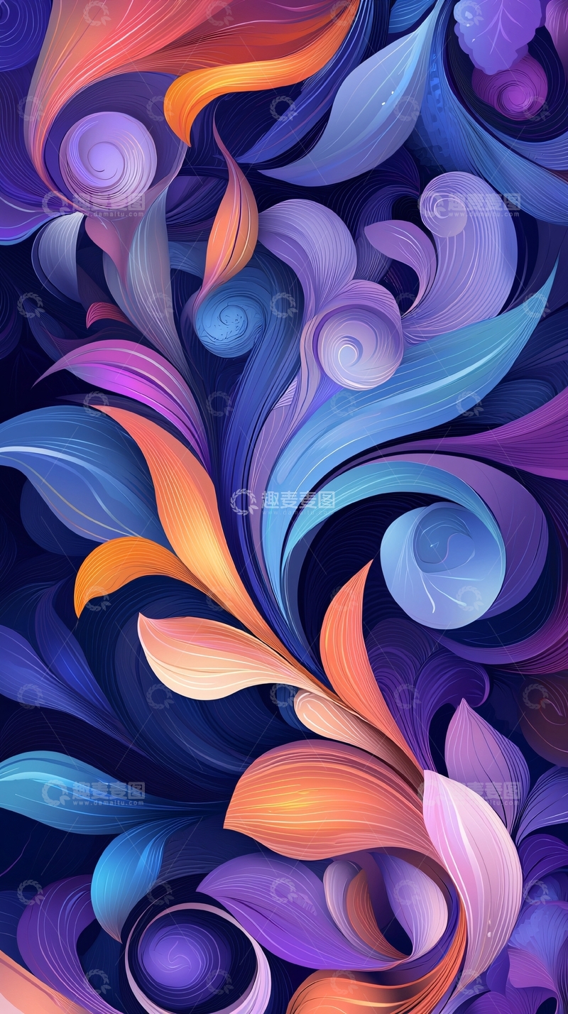 高清大图下载【趣麦麦图】抽象色彩流动艺术背景