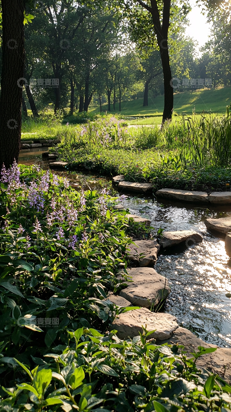 高清大图下载【趣麦麦图】小溪边的自然风光