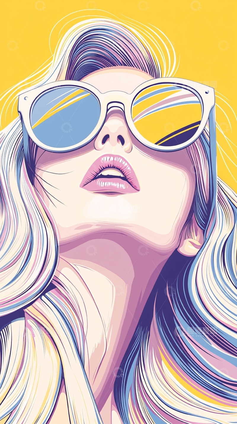 高清大图下载【趣麦麦图】夏日时尚潮流插画人物图