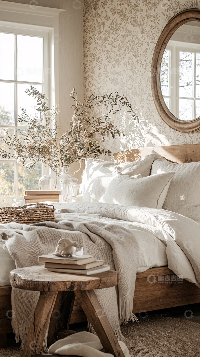 高清大图下载【趣麦麦图】温馨自然风格卧室装饰