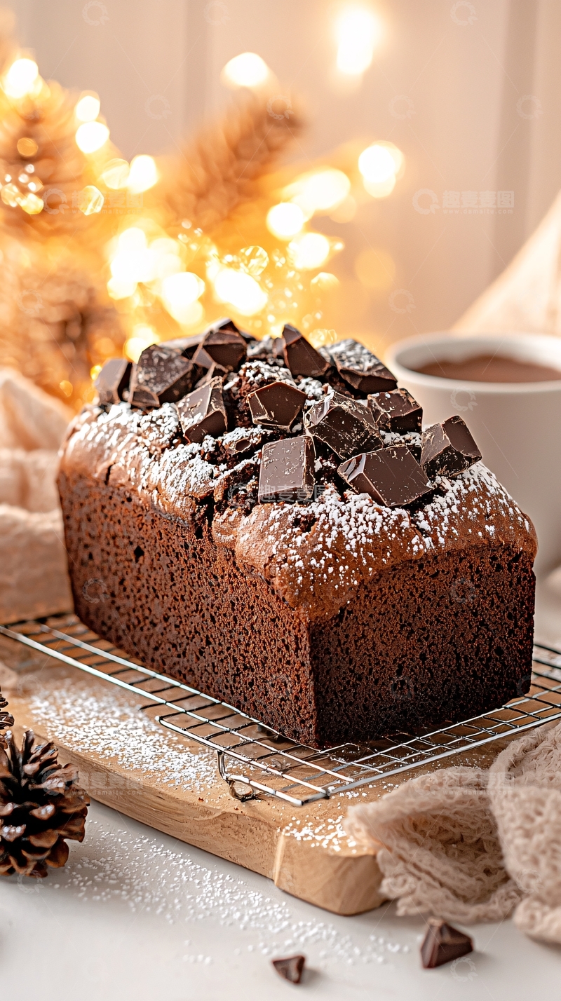 高清大图下载【趣麦麦图】巧克力蛋糕与圣诞装饰