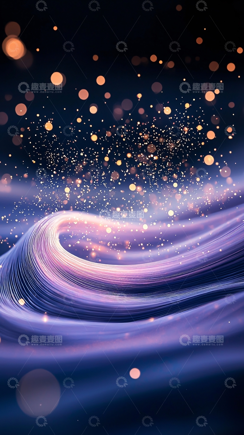 高清大图下载【趣麦麦图】梦幻光波背景素材
