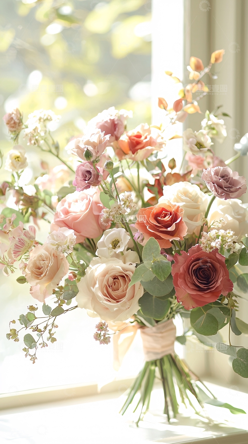 高清大图下载【趣麦麦图】柔和色调的花束