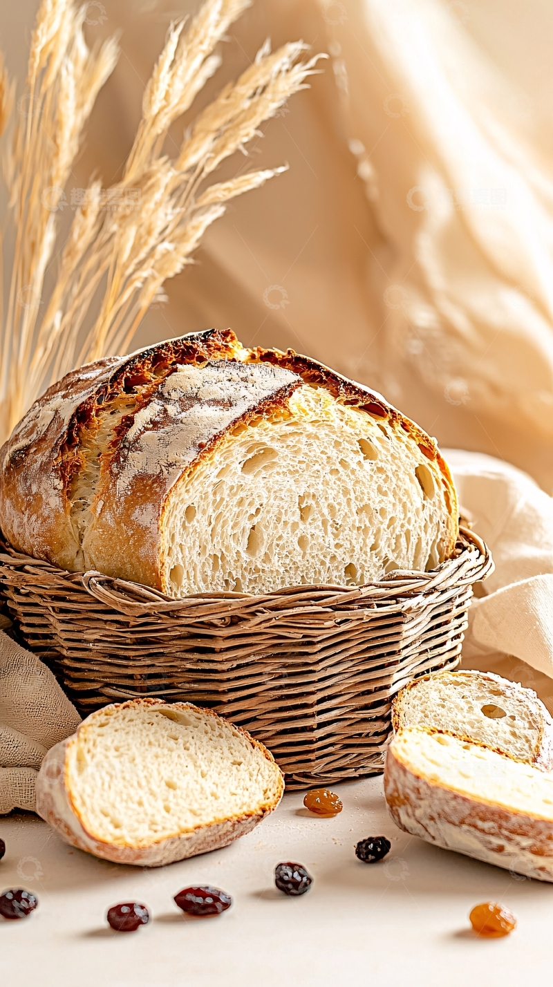 高清大图下载【趣麦麦图】新鲜出炉的面包篮子