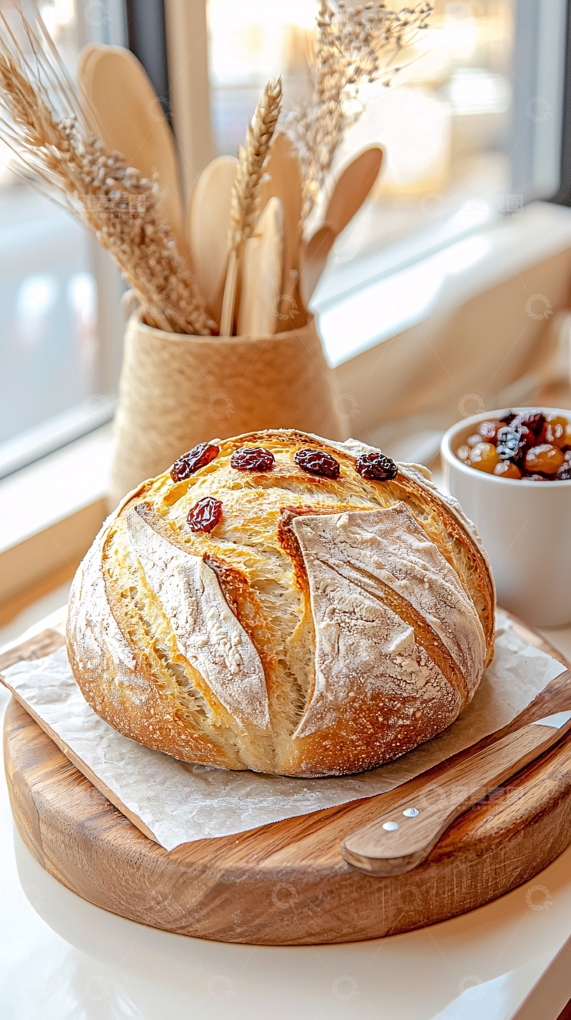 高清大图下载【趣麦麦图】新鲜出炉的面包与干果