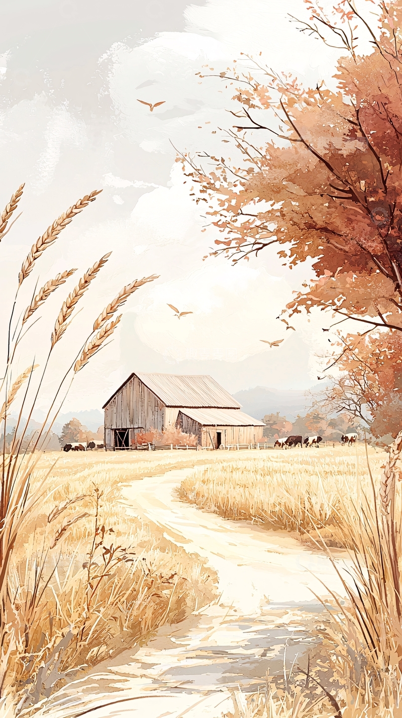 高清大图下载【趣麦麦图】秋日田园风光121