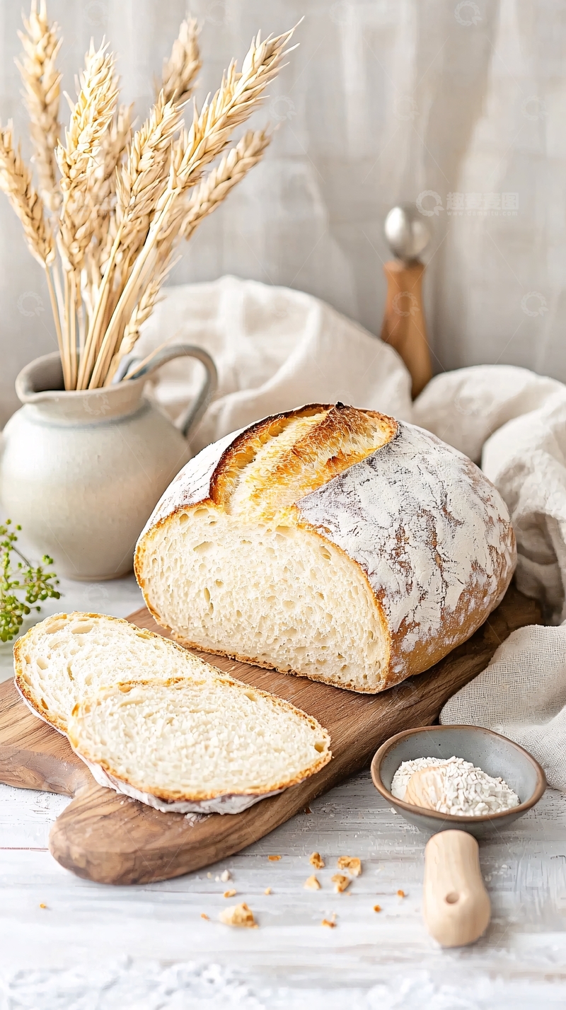 高清大图下载【趣麦麦图】新鲜出炉的手工面包展示