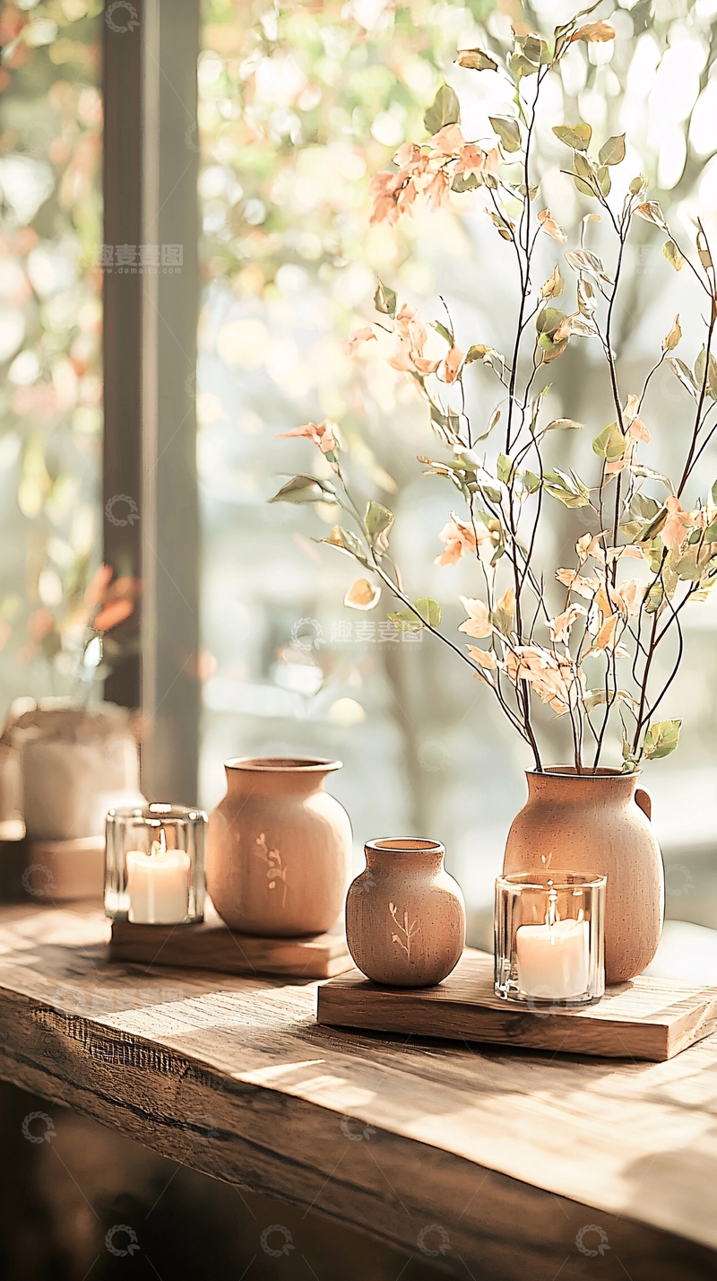 高清大图下载【趣麦麦图】秋日阳光下的温馨摆设