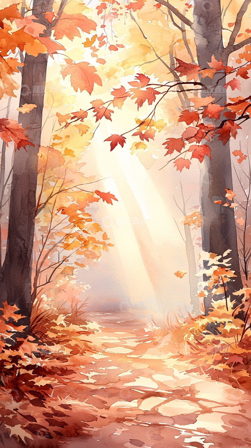 高清大图下载【趣麦麦图】秋日森林小径119