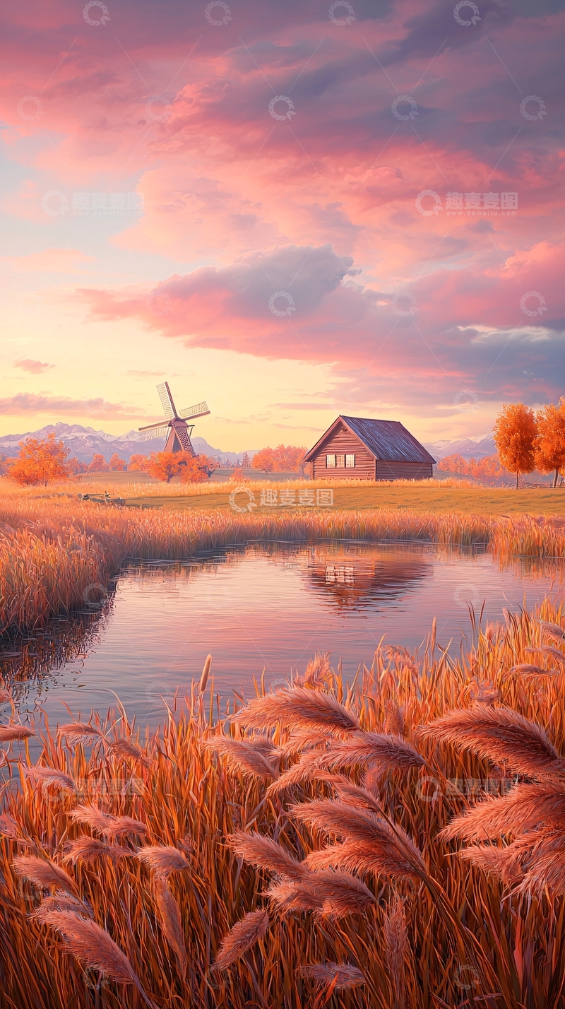 高清大图下载【趣麦麦图】秋日田园风光122