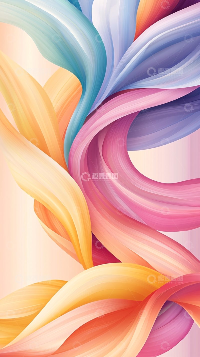 高清大图下载【趣麦麦图】色彩流动抽象艺术背景