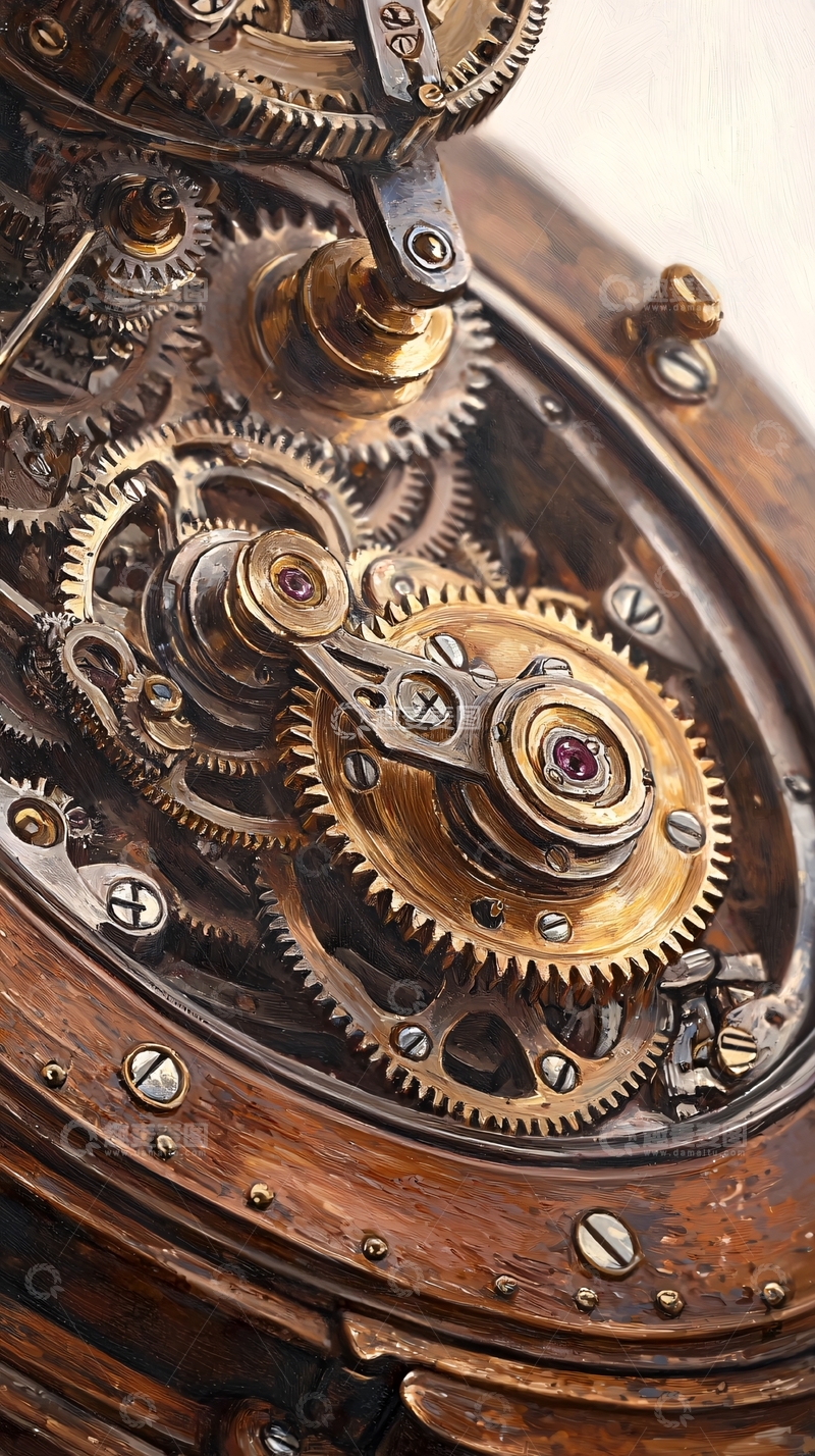 高清大图下载【趣麦麦图】机械齿轮与钟表细节