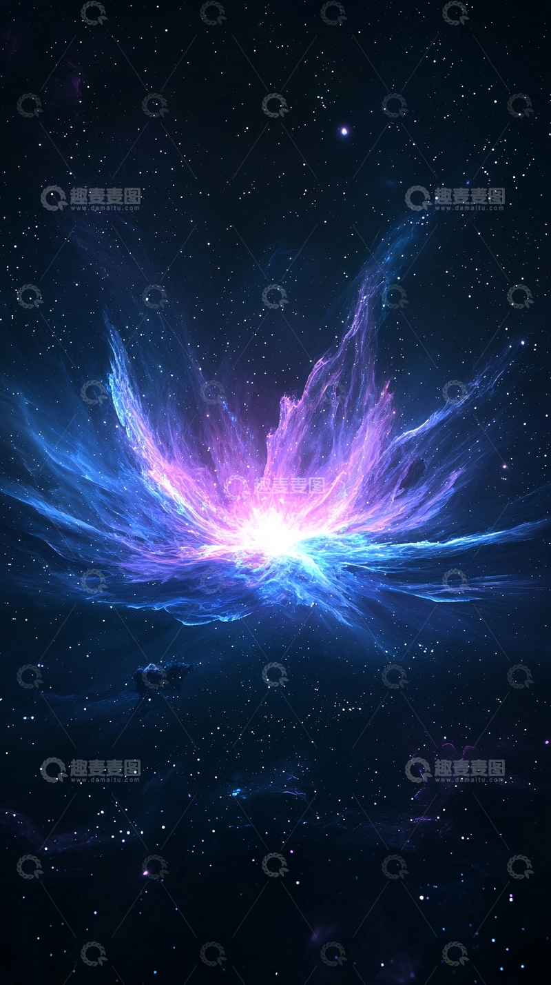 高清大图下载【趣麦麦图】宇宙星云绽放光芒