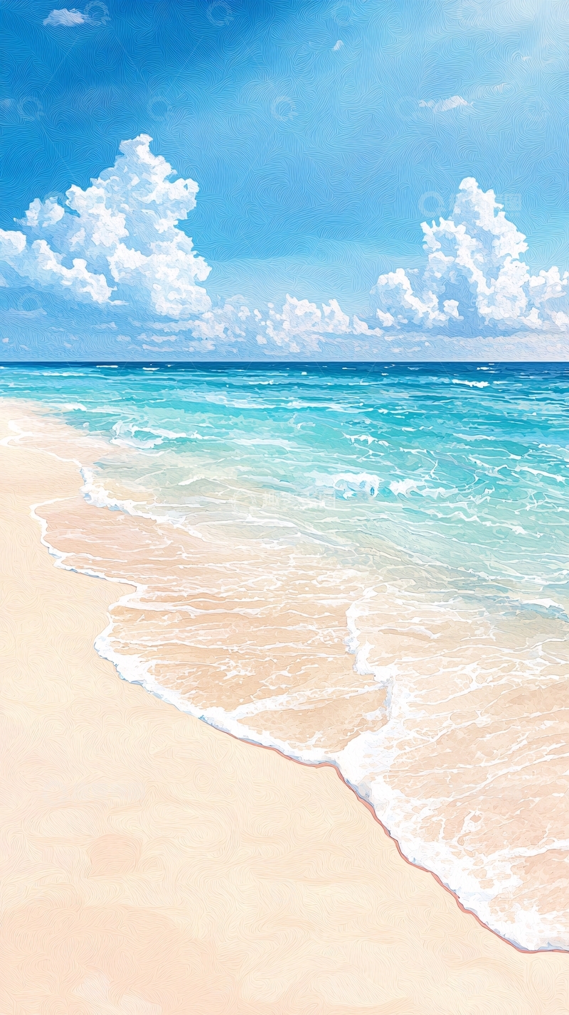 高清大图下载【趣麦麦图】海滩海浪沙滩风景