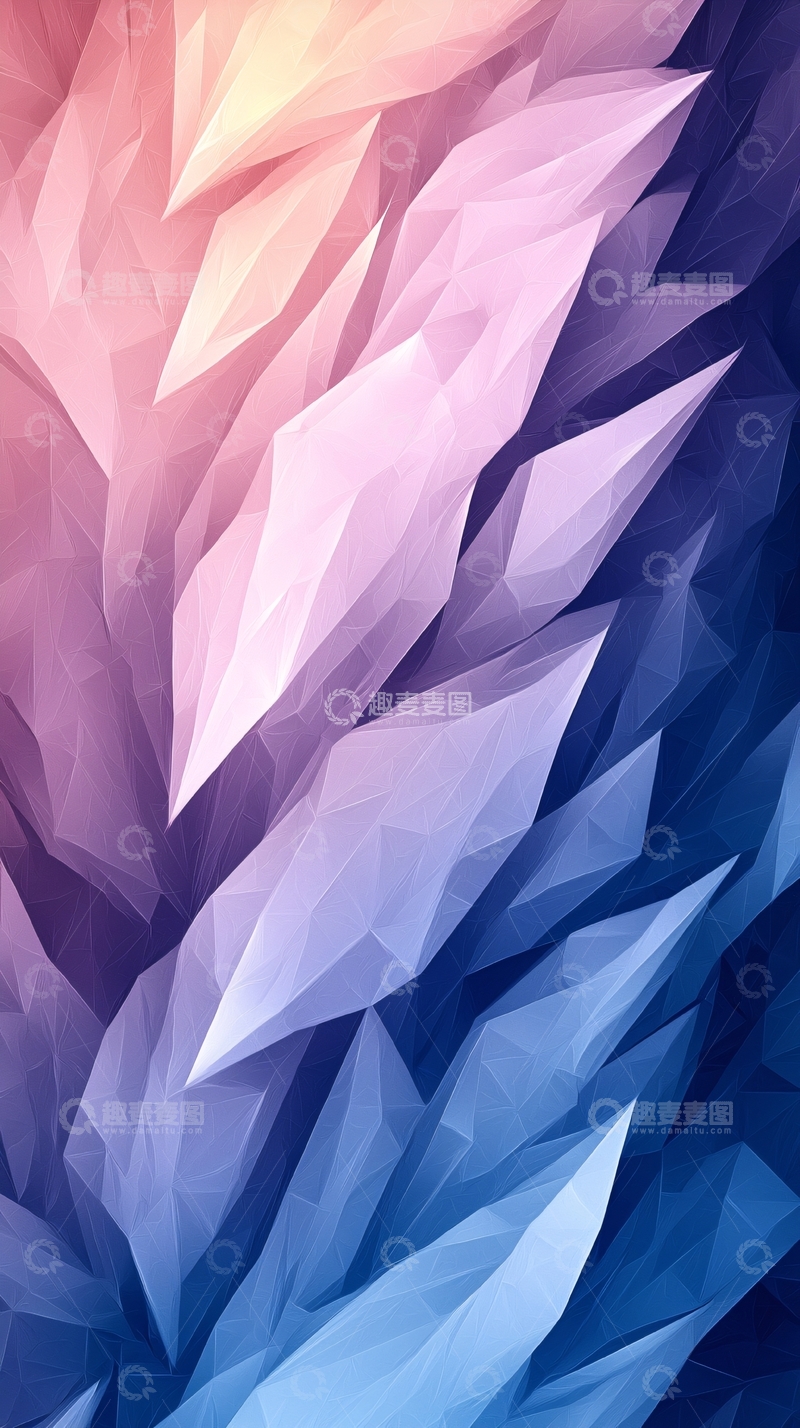高清大图下载【趣麦麦图】抽象几何三角形背景图案