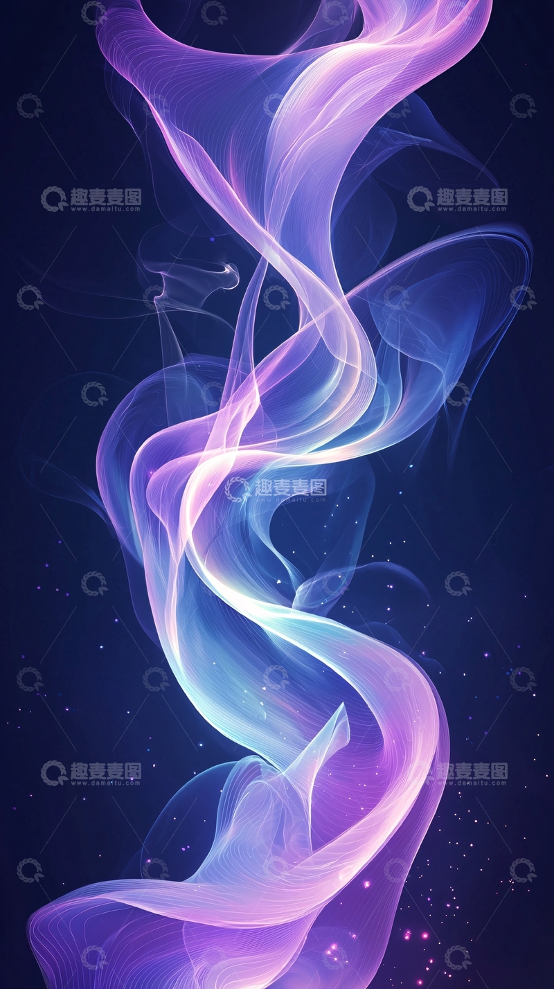 高清大图下载【趣麦麦图】梦幻紫色烟雾背景