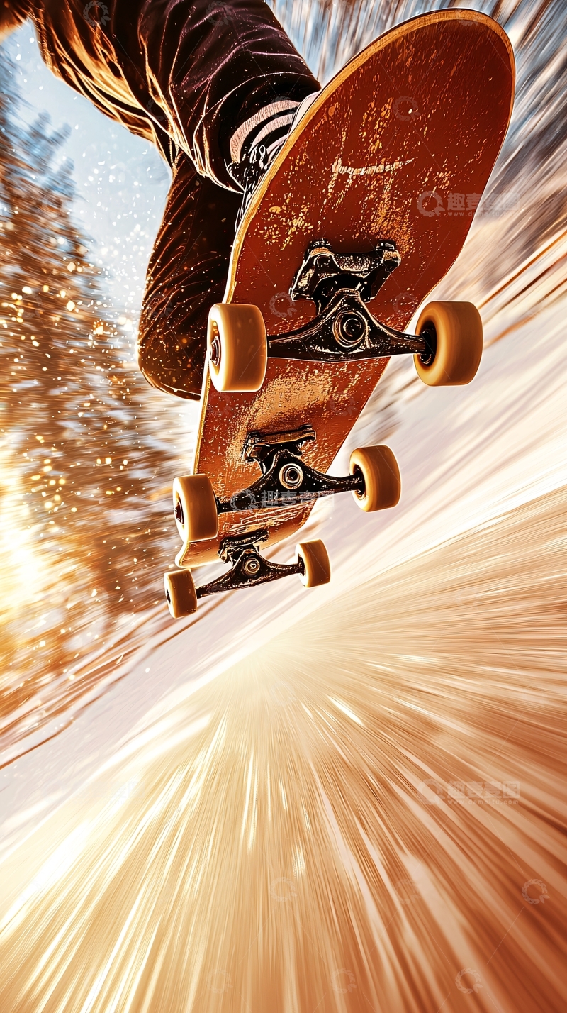 高清大图下载【趣麦麦图】滑板特技运动瞬间