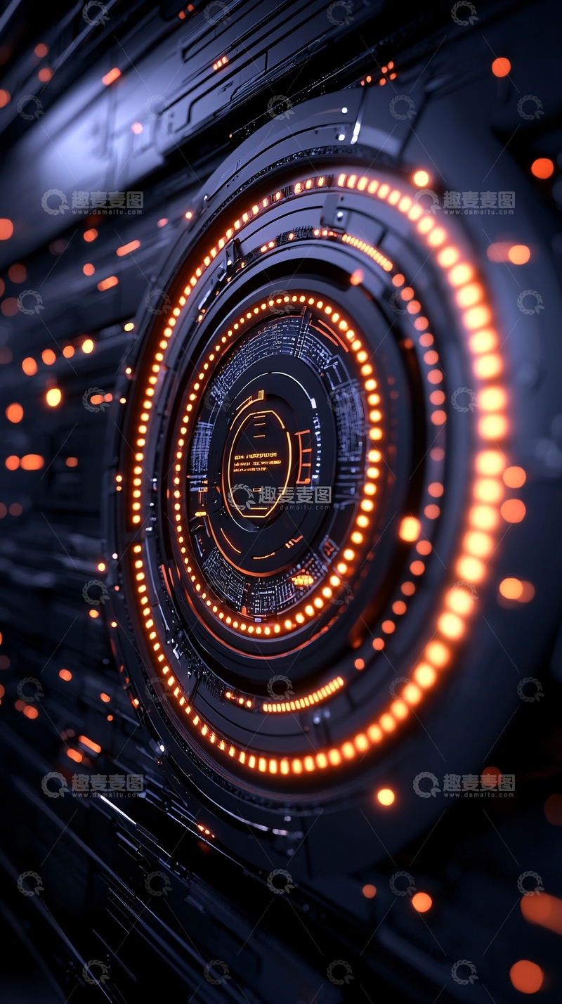 高清大图下载【趣麦麦图】未来科技圆形界面设计