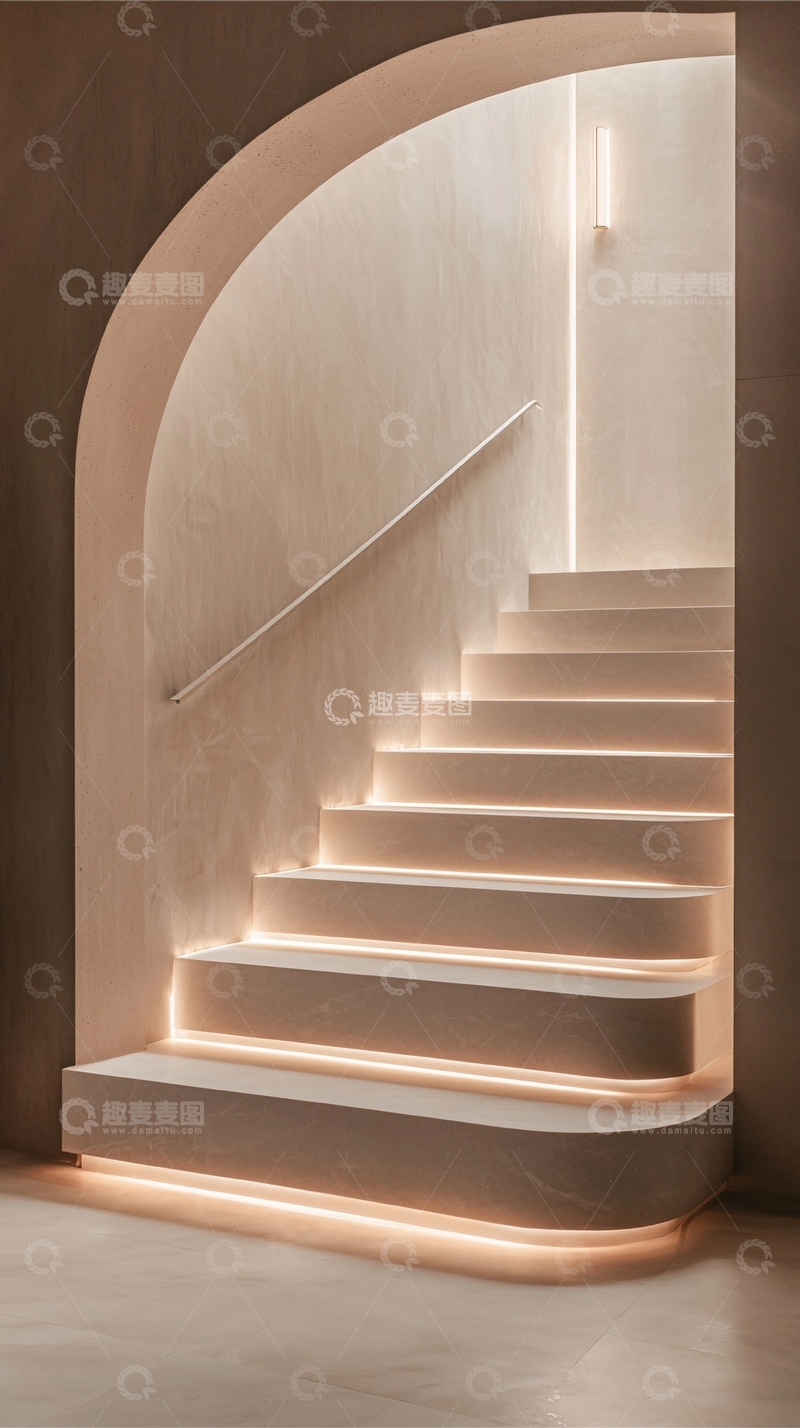 高清大图下载【趣麦麦图】现代简约楼梯设计