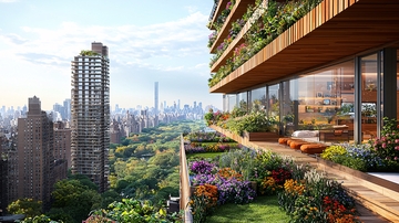 城市高空花园的自然景观