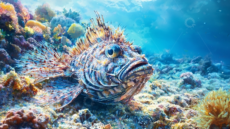 高清大图下载【趣麦麦图】海底生物：色彩斑斓的鱼类