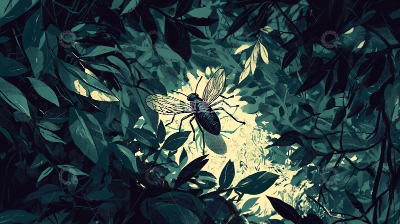 高清大图下载【趣麦麦图】森林中的昆虫与光影