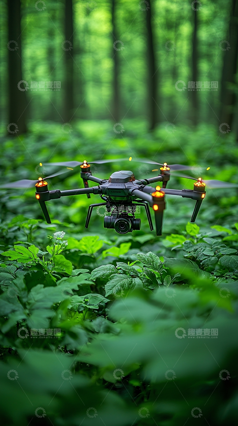 高清大图下载【趣麦麦图】生态修复播种机器人