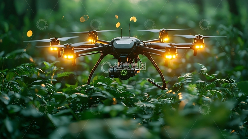 高清大图下载【趣麦麦图】生态修复播种机器人