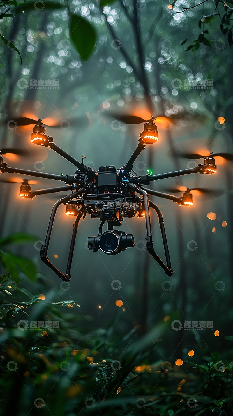 高清大图下载【趣麦麦图】生态修复播种机器人