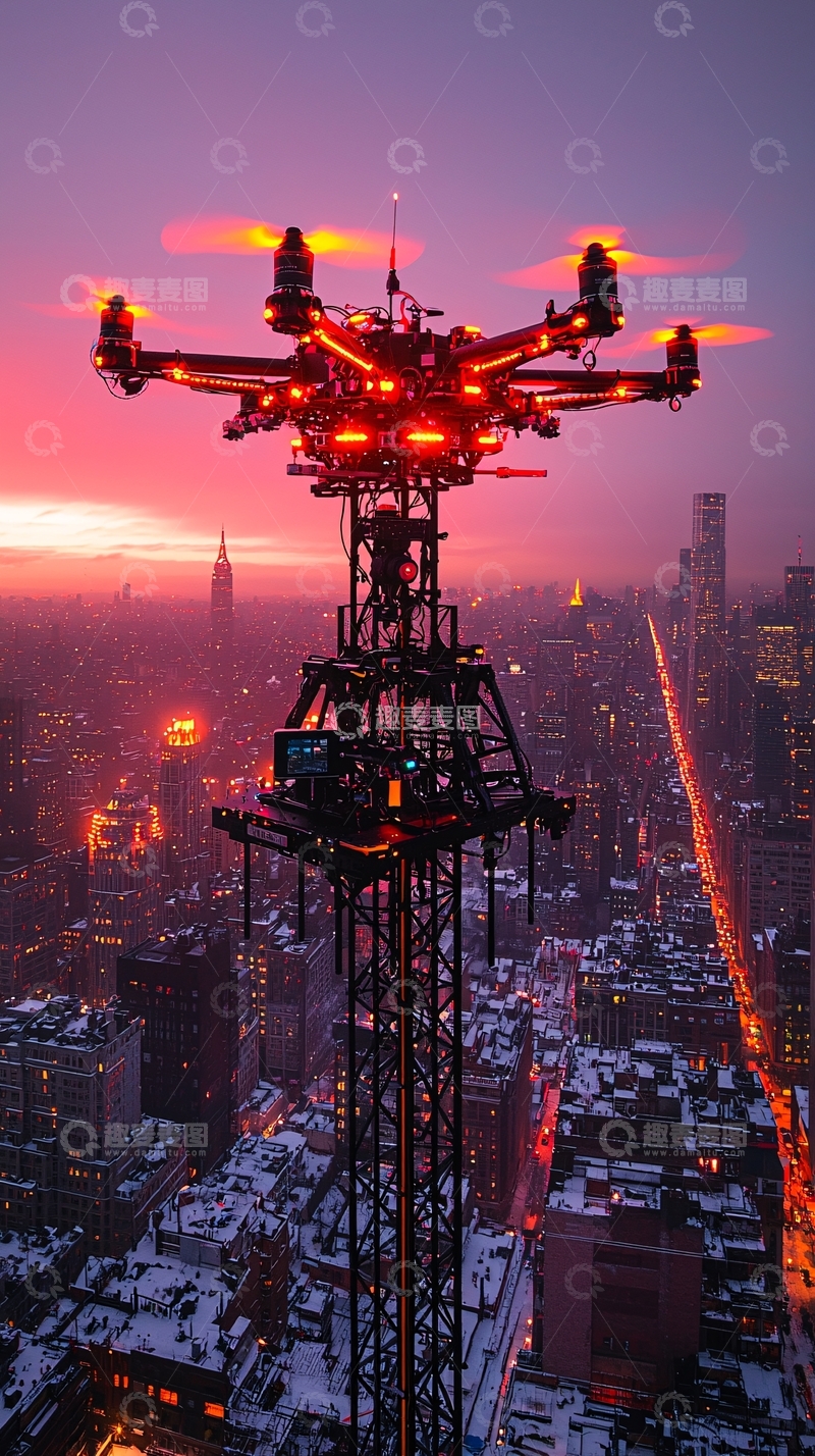 高清大图下载【趣麦麦图】智能高空维修机器人