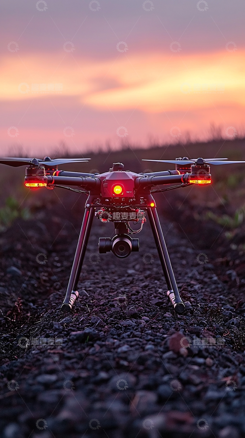 高清大图下载【趣麦麦图】未来高能效风力发电检测机器人