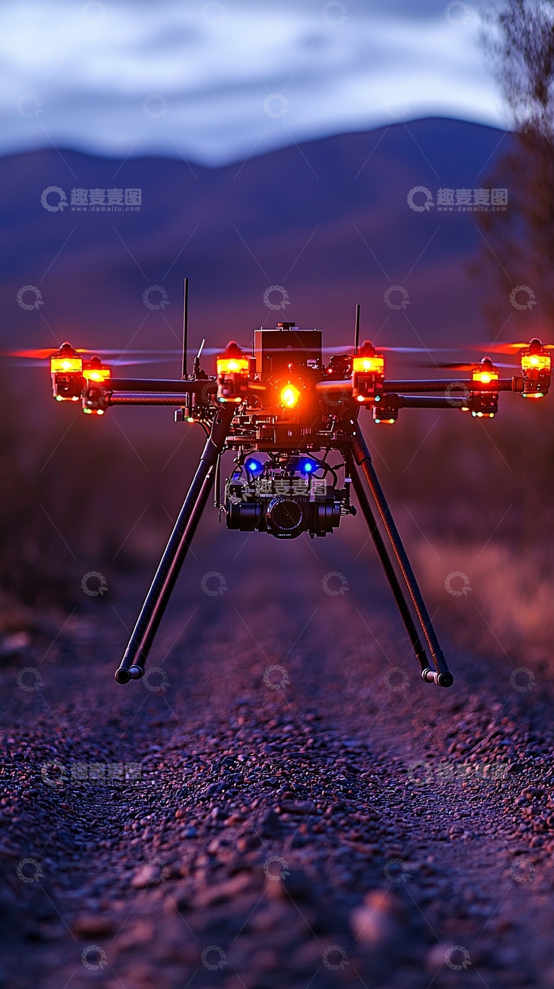 高清大图下载【趣麦麦图】未来火星天气分析无人机
