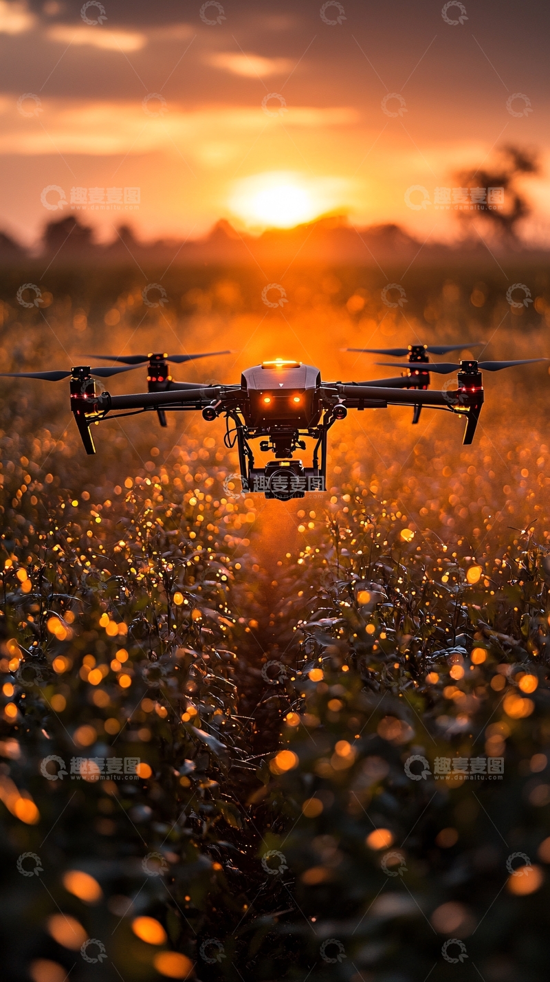 高清大图下载【趣麦麦图】未来多功能植保机器人