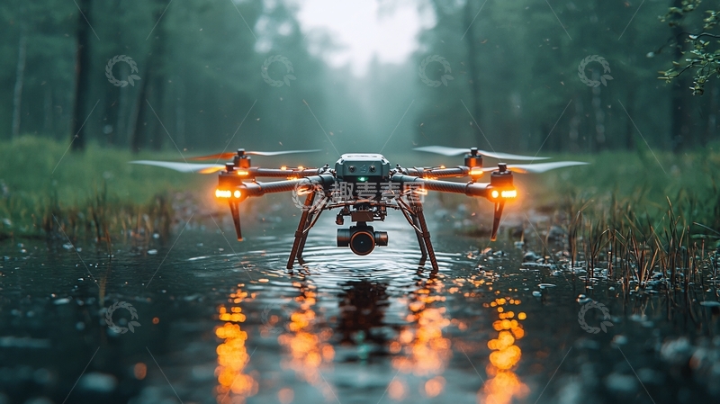 高清大图下载【趣麦麦图】未来水资源管理机器人