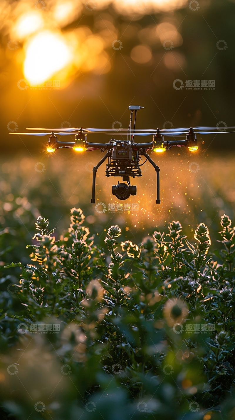 高清大图下载【趣麦麦图】未来多功能植保机器人