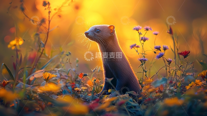 高清大图下载【趣麦麦图】秋日田野里的小动物