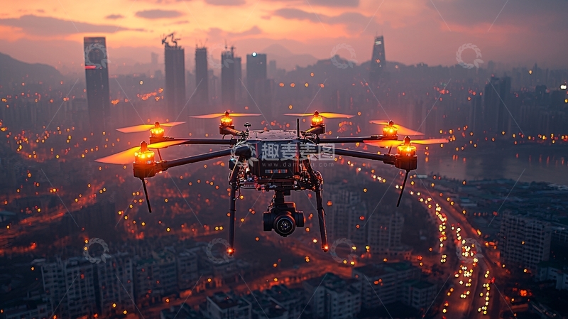 高清大图下载【趣麦麦图】多场景应用无人机
