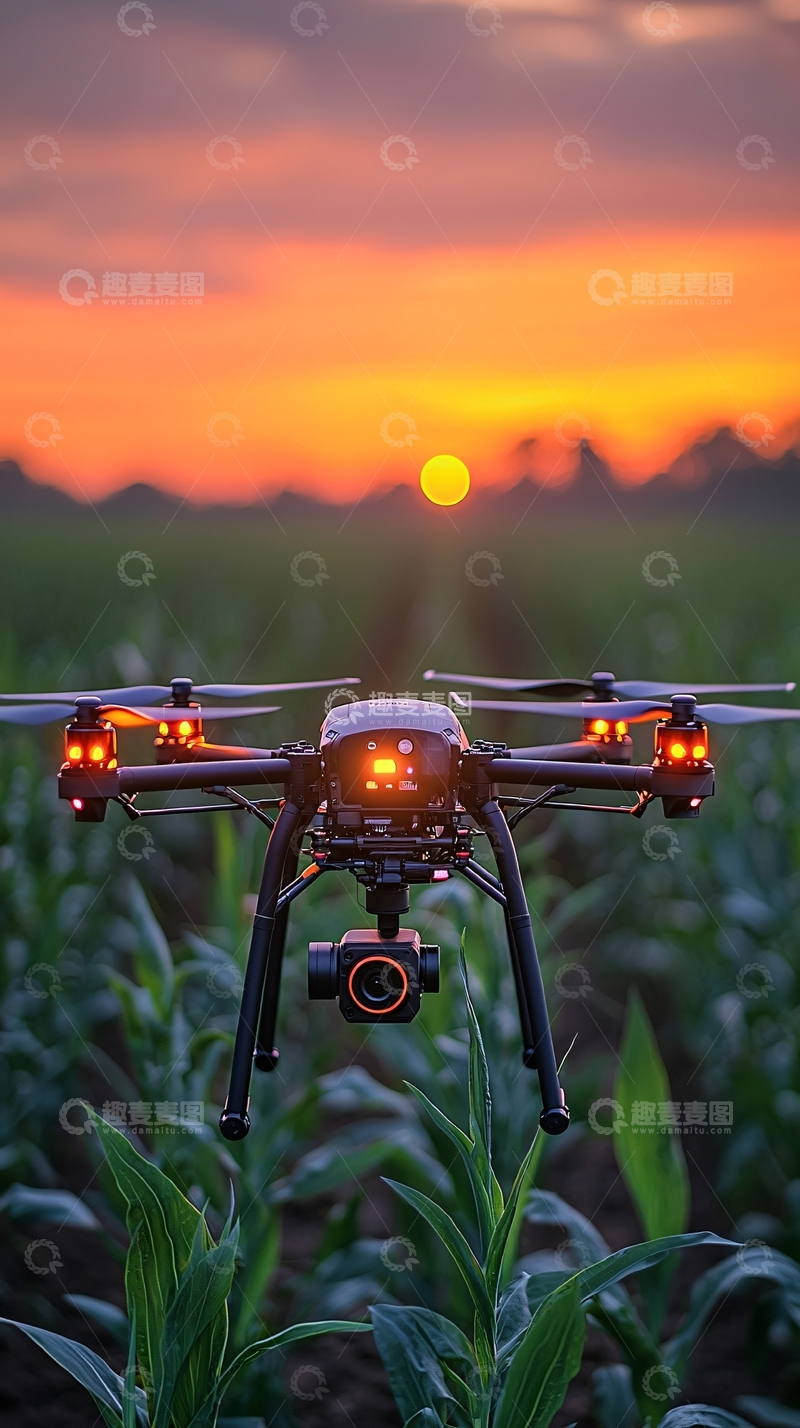 高清大图下载【趣麦麦图】未来精准农业数据采集无人机