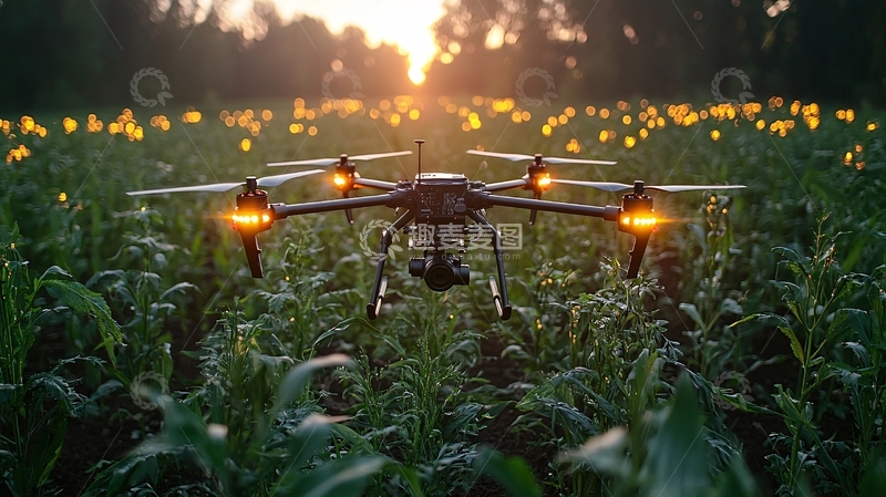 高清大图下载【趣麦麦图】未来精准农业数据采集无人机