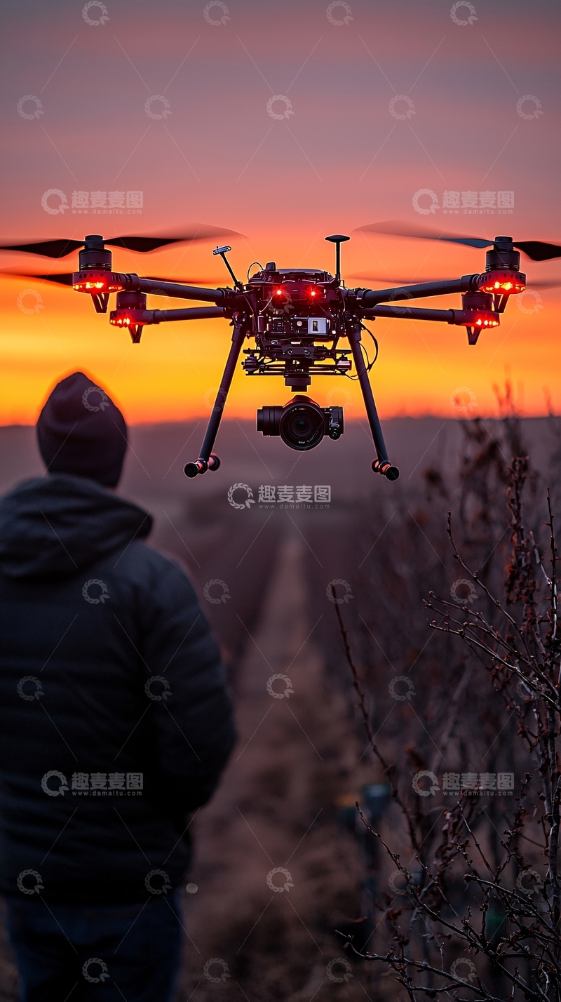 高清大图下载【趣麦麦图】未来精准农业数据采集无人机