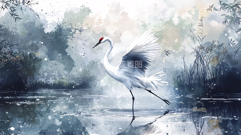 高清大图下载【趣麦麦图】白鹤湖畔静谧之美