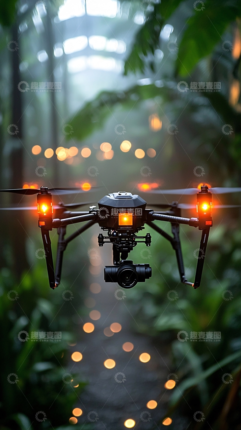 高清大图下载【趣麦麦图】未来智能环境探测无人机