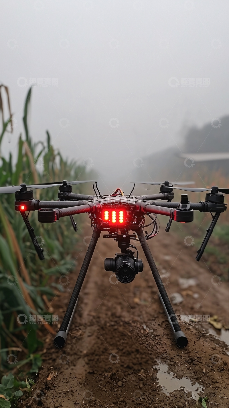 高清大图下载【趣麦麦图】未来智能环境探测无人机