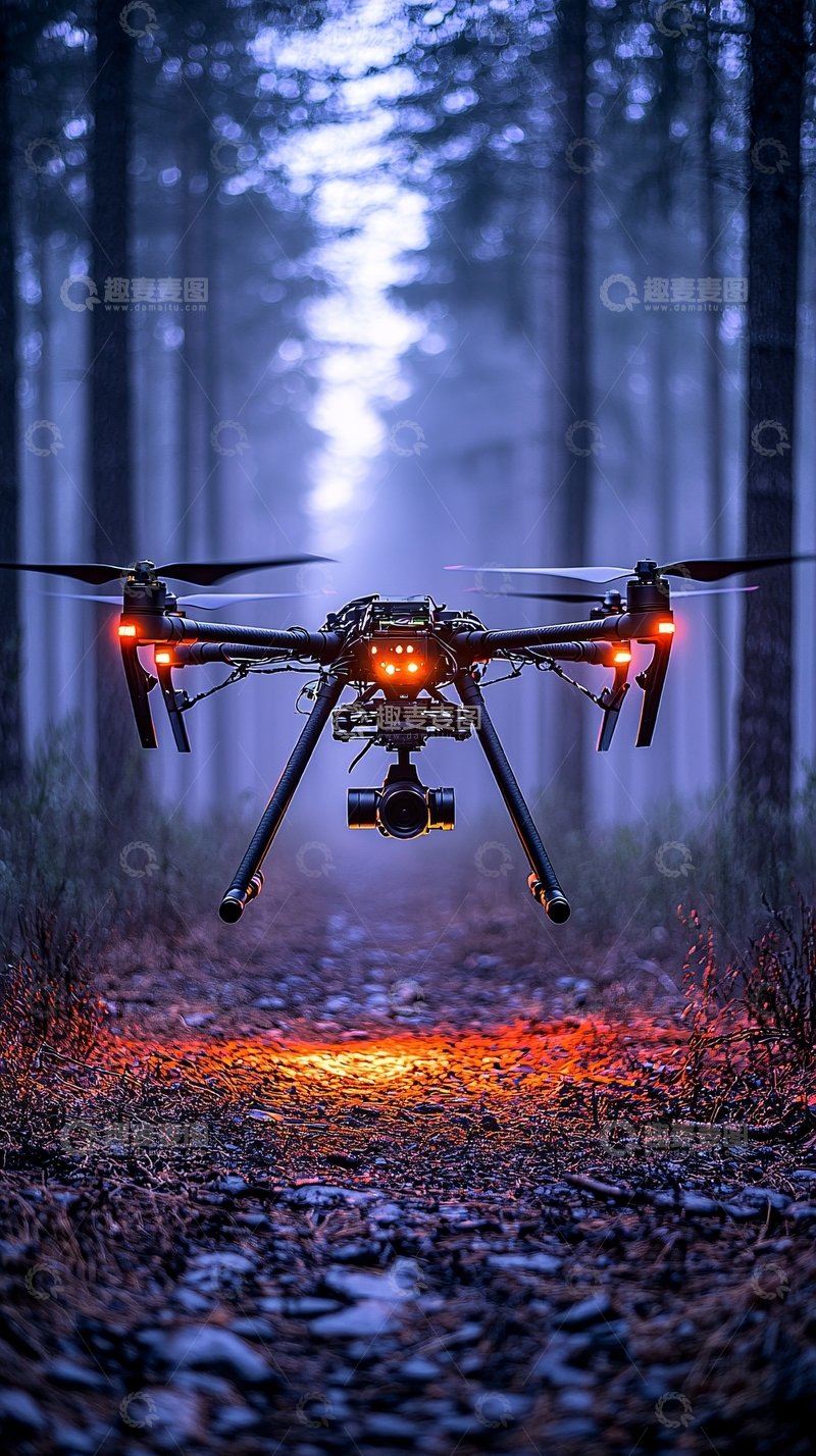 高清大图下载【趣麦麦图】未来智能环境探测无人机