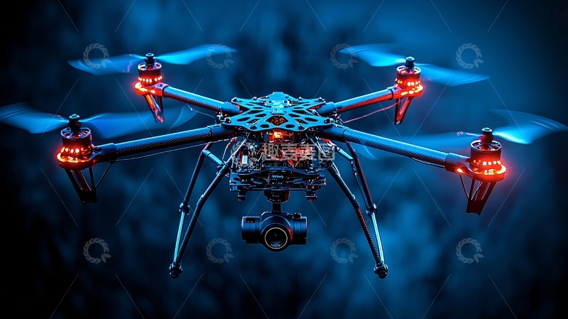 高清大图下载【趣麦麦图】未来精准植保喷洒无人机