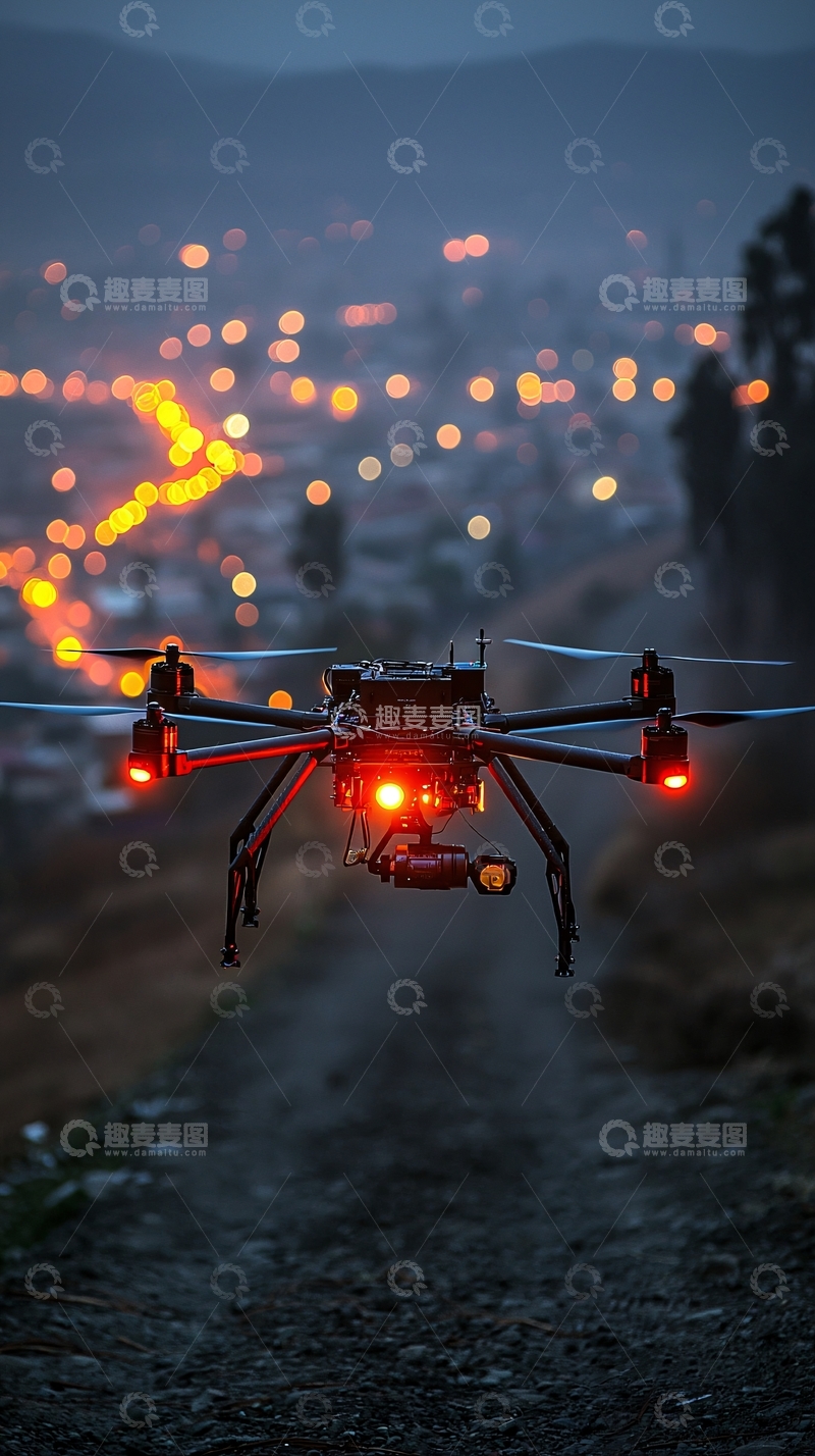 高清大图下载【趣麦麦图】未来多功能救援无人机